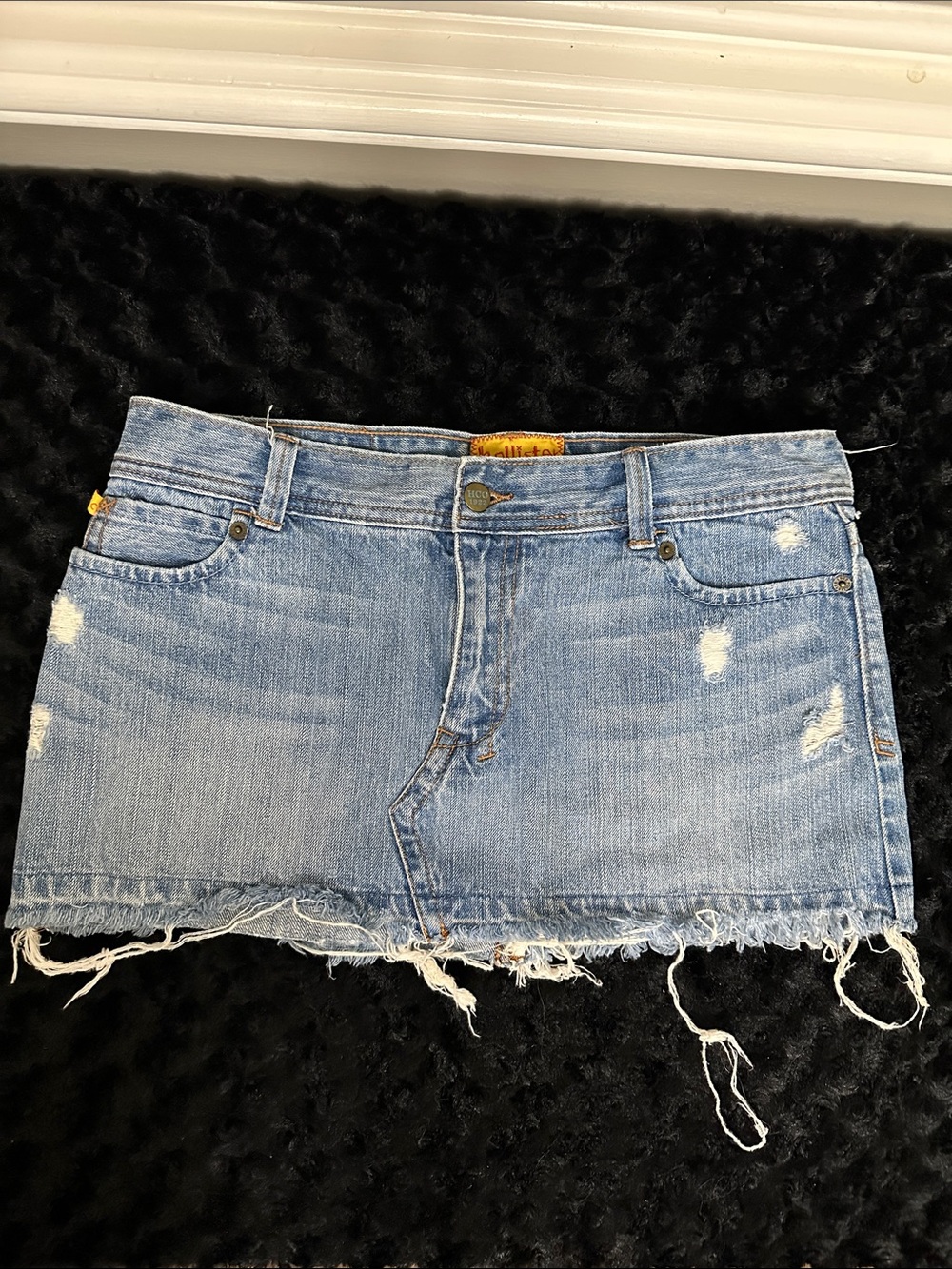 Vintage Hollister denim distressed miniskirt Sz 7